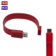 USB Pulsera Silicón color Rojo