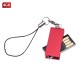 USB Giratoria con Colguije color Rojo